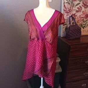 Asymmetrical Hem Chifon Tunic